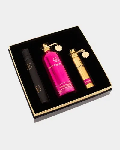 Montale Roses Musk Eau De Parfum Gift Set In White