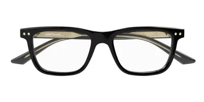 Montblanc Eyewear Square Frame Glasses In Black