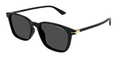 Montblanc Eyewear Square Frame Sunglasses In Black