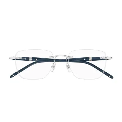 Montblanc Mb0346o Linea Meisterstück 002 Glasses In 002 Blue/silver