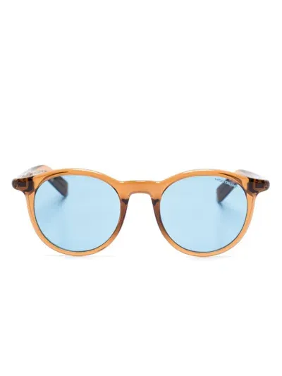 Montblanc Round-frame Sunglasses In Brown