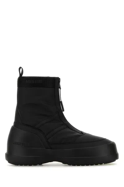 Moon Boot Black Rubber Luna Ankle Boots