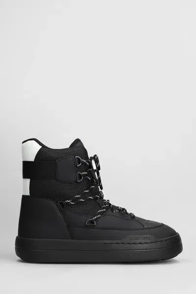 Moon Boot Mb Park Sneaker Boot Ankle Boots In Black Synthetic Leather