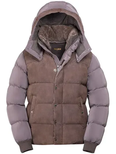 Moorer Jake-uro Jacket In Brown