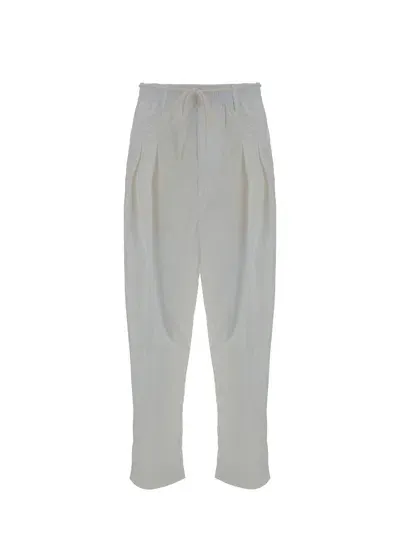 Mordecai Pantaloni Drawstring In White