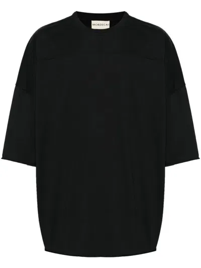 Mordecai Printed Organic-cotton T-shirt In Black