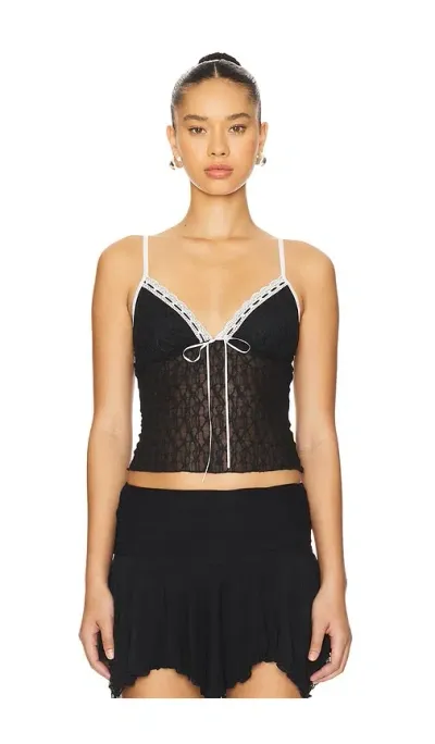 More To Come Flor Cami Top In Black