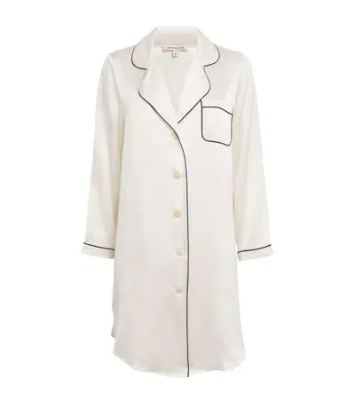 Morgan Lane Silk Jillian Nightshirt In Ivory