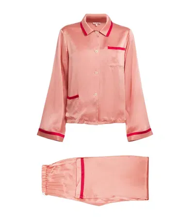 Morgan Lane Silk Ruthie Chantal Pyjama Set In Pink