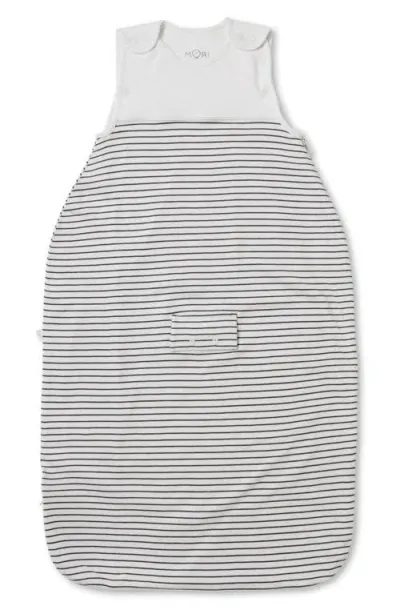 Mori Kids'  0.5 Tog Stripe Wearable Blanket In Grey Stripe