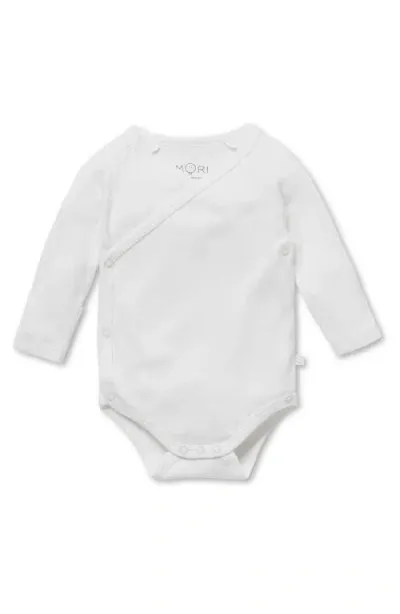 Mori Babies'  Long Sleeve Bodysuit In White