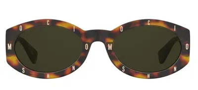 Moschino Eyewear Oval Frame Sunglasses In Multi