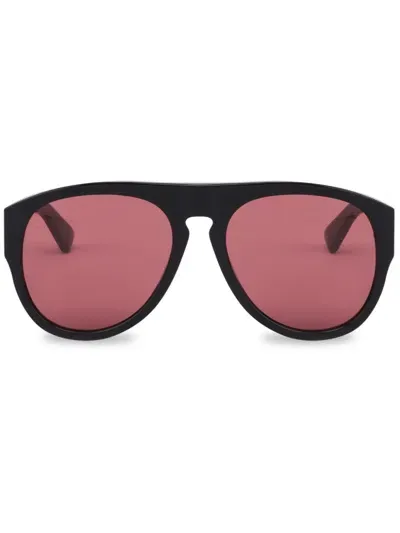 Moschino Eyewear Pilot-frame Sunglasses In Black