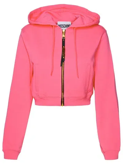 Moschino Fuchsia Cotton Sweatshirt In Pink