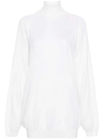 Moschino Logo-charm Sweater In White