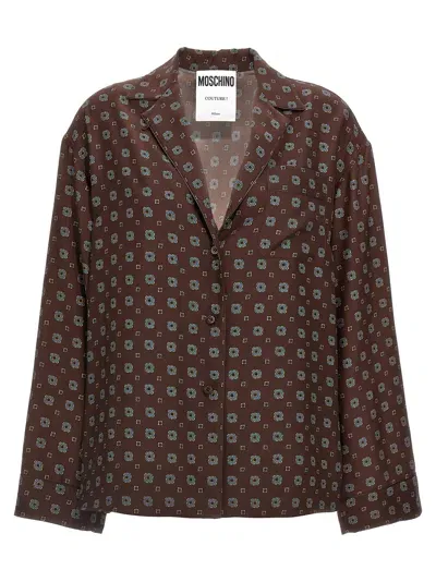 Moschino Patterned Shirt In Brown