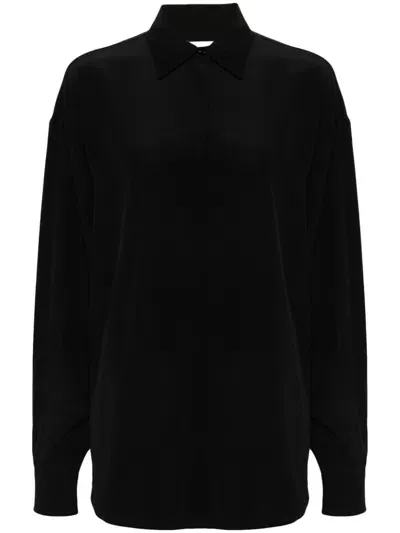 Moschino Silk Shirt In Black