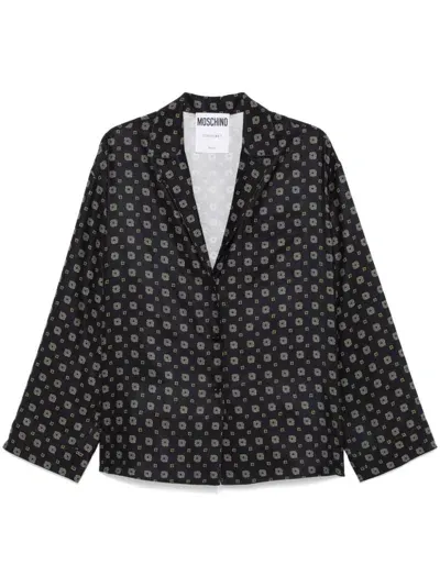 Moschino Silk Shirt In Black