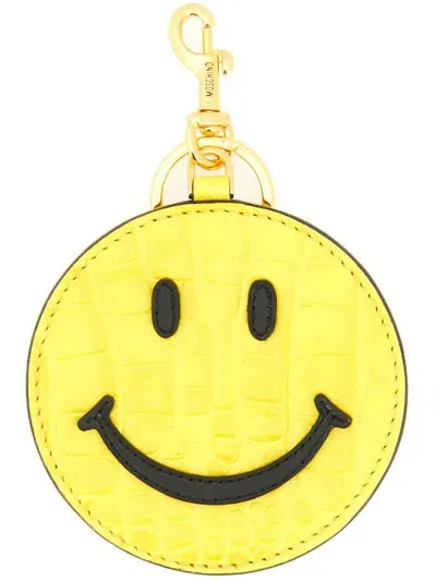 Moschino Smiley® Card Holder In Yellow