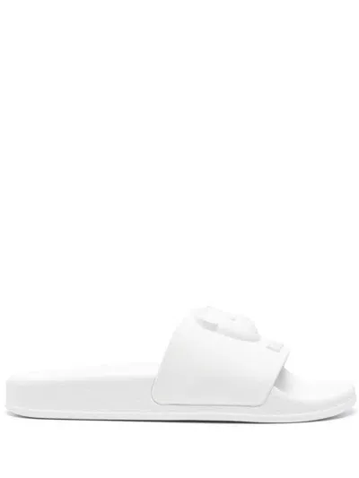 Moschino Embossed-teddy Bear Motif Slides In White