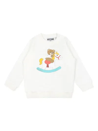 Moschino Babies' Teddy Bear-print Sweatshirt In White