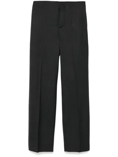 Moschino Virgin-wool Trousers In Black