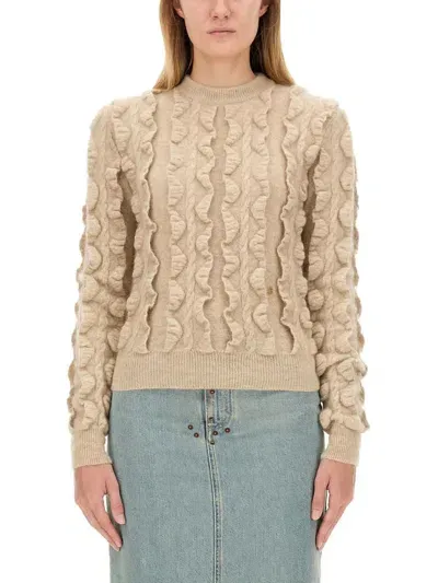 Moschino Wool Blend Sweater In Ivory