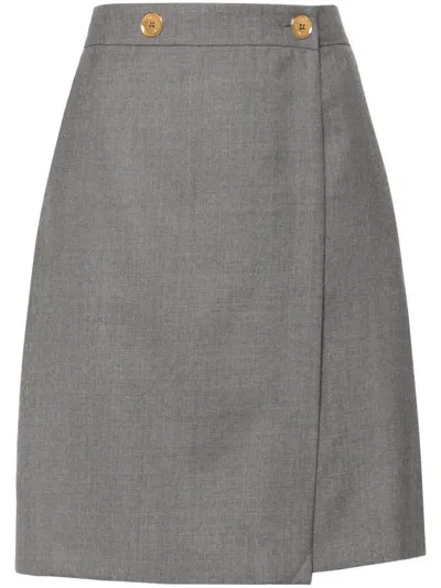 Moschino Wool Skorts In Grey