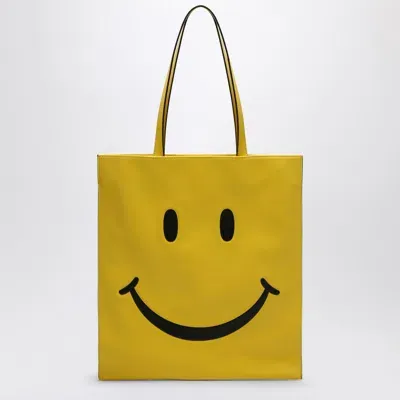 Moschino Yellow Nappa Leather Smiley Bag