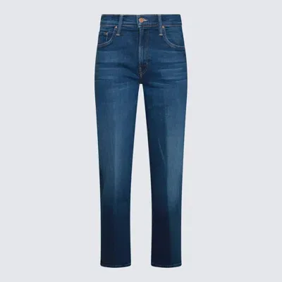 Mother Blue Cotton Denim Jeans In Coastal Colors