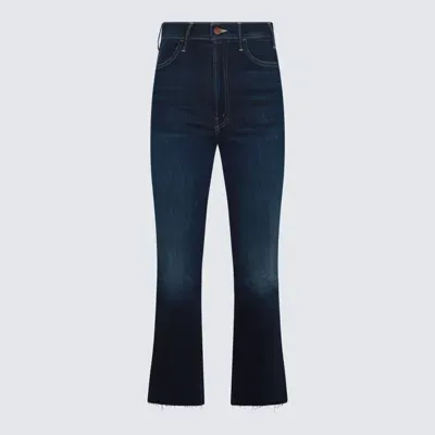 Mother Blue Cotton Denim Jeans In Off Limits