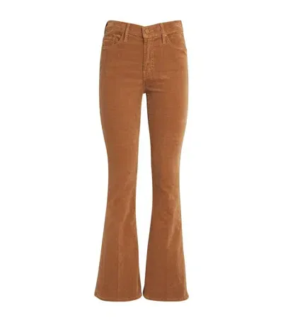 Mother Corduroy The Weekender Trousers In Brown