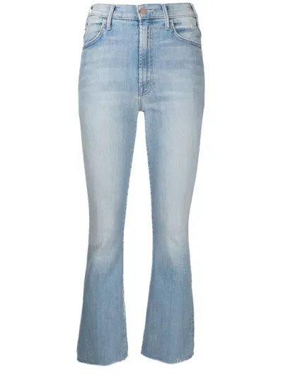 Mother High-rise Ankle-length Bootcut Jeans In Blue