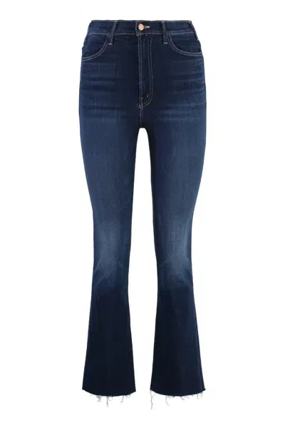 Mother Hustler Stretch Cotton Jeans In Denim