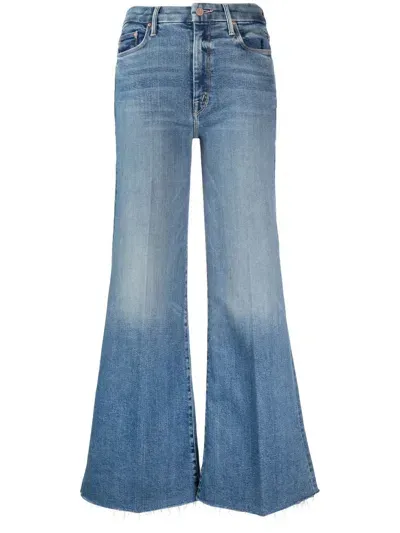 Mother Flared-leg Cut Jeans In Blue