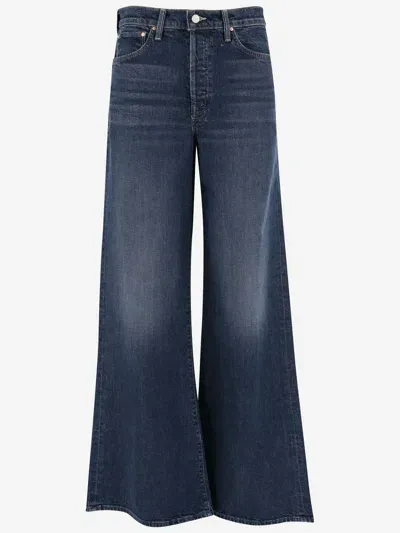 Mother Stretch Cotton Denim Jeans In Multicolor