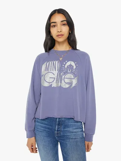 Mother The Boost Crop Cut-off Mind Games Shirt In Purple - Size X-large In Mip - Purple Mind Games