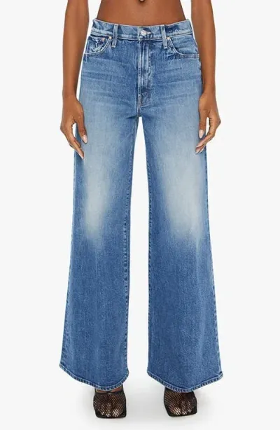 Mother The Ditcher Roller Sneak Wide Leg Jeans In Music Is The Medium