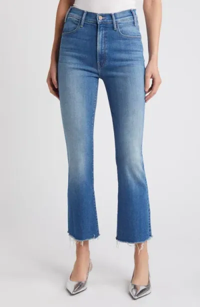 Mother The Hustler Frayed Ankle Jeans In Grasping At Straws