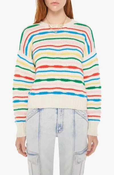 Mother The Jumper Cotton Crewneck Sweater In Multi