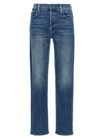 Mother Hiker Hover Straight-leg Jeans In Blue