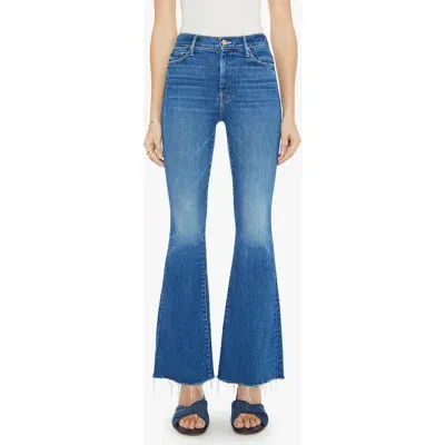 Mother The Weekend Fray Hem Bootcut Jeans In Grasping At Straws