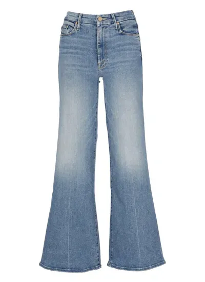 Mother Whiskering Effect Flared Jeans In Blue