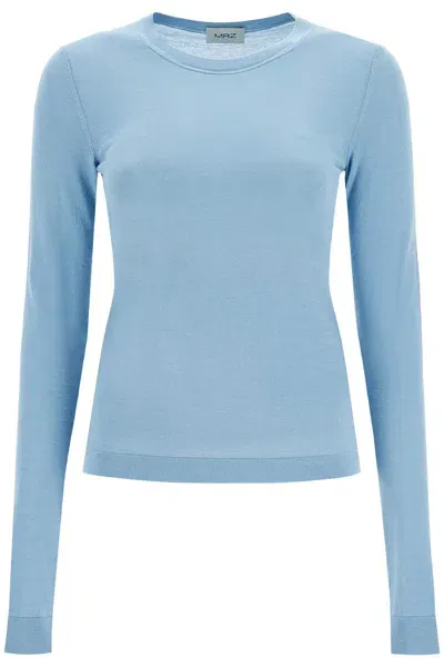 Mrz Cashmere And Silk Blend Sweater In Blue