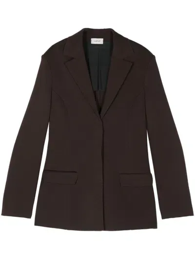 Mrz Knitted Blazer In Brown