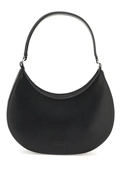 Msgm Faux Leather Hobo Shoulder Bag In Black