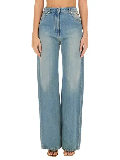 Msgm Jeans Wide Leg In Blue