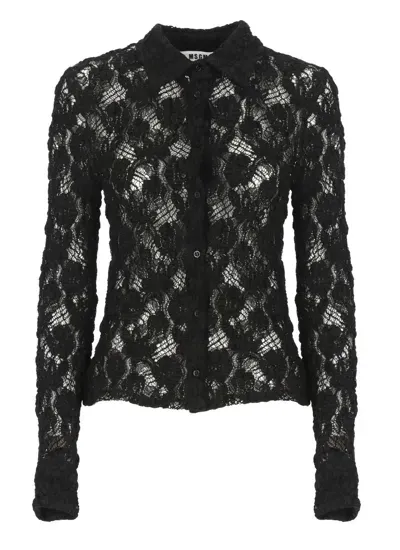 Msgm Lace Shirt In Black