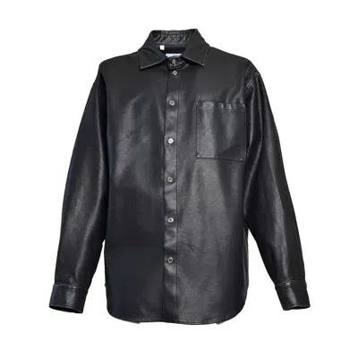 Msgm Long Sleeved Press In Black