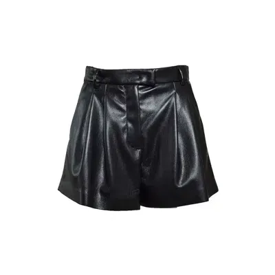 Msgm Pleat Detailed Shorts In Black